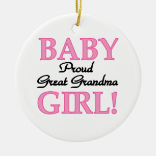 Proud Great Grandma Baby Girl Gifts Keramisch Ornament