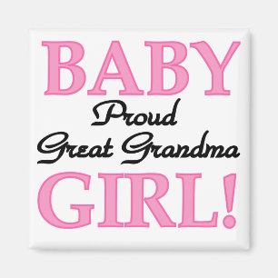 Proud Great Grandma Baby Girl-overhemden en -cadea Magneet
