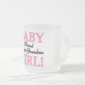 Proud Great Grandma Baby Girl-overhemden en -cadea Matglas Koffiemok (Voorkant rechts)