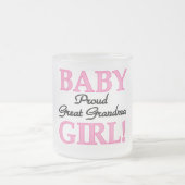 Proud Great Grandma Baby Girl-overhemden en -cadea Matglas Koffiemok (Center)