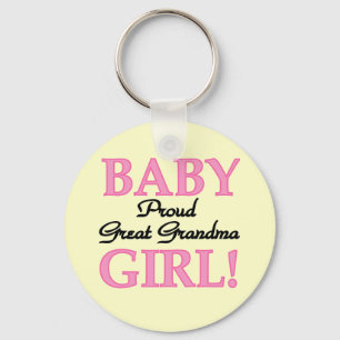 Proud Great Grandma Baby Girl-overhemden en -cadea Sleutelhanger