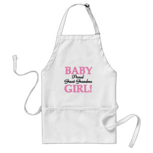 Proud Great Grandma Baby Girl-overhemden en -cadea Standaard Schort