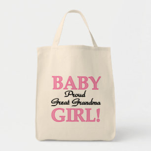 Proud Great Grandma Baby Girl-overhemden en -cadea Tote Bag