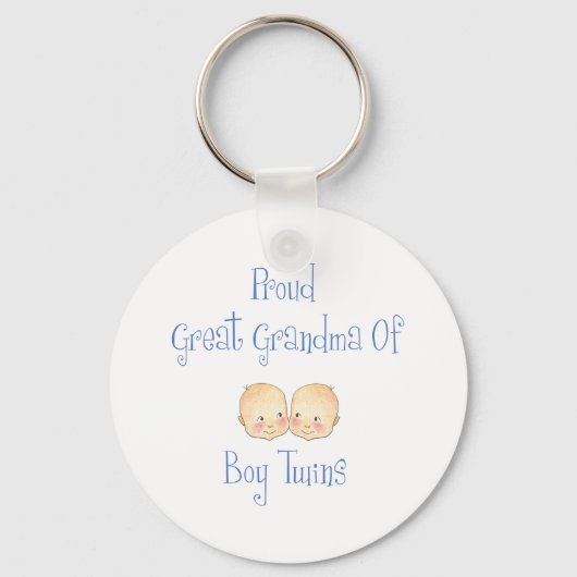 Proud Great Grandma of Boy Twins Sleutelhanger (Voorkant)