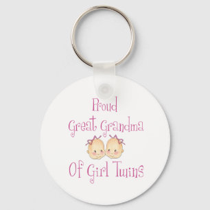 Proud Great Grandma of Girl Twins Sleutelhanger