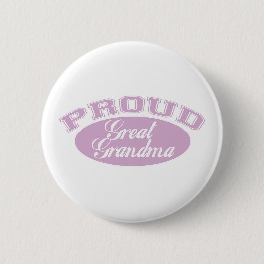 Proud Great Grandma Ronde Button 5,7 Cm (Voorkant)