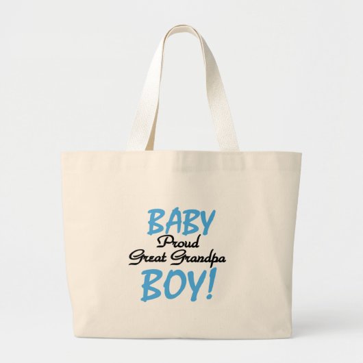 Proud Great Grandpa of Boy Tshirts and Gifts Grote Tote Bag (Voorkant)