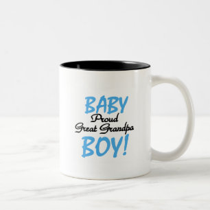Proud Great Grandpa of Boy Tshirts and Gifts Tweekleurige Koffiemok