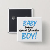 Proud Great Grandpa of Boy Tshirts and Gifts Vierkante Button 5,1 Cm (Voorkant /achterkant)