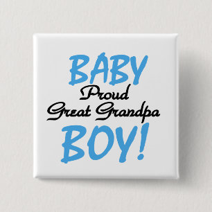 Proud Great Grandpa of Boy Tshirts and Gifts Vierkante Button 5,1 Cm