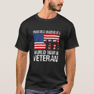 Proud Great Grandson of a WW II Veteran Family Mat T-shirt