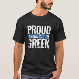 Proud Greek Hellas Flag Griekenland T-shirt