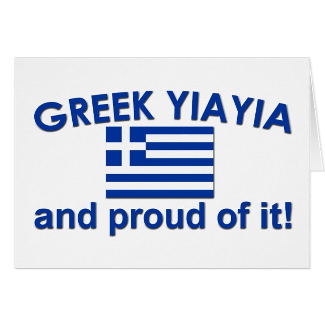 Proud Greek Yia Yia (Voorkant Horizontaal)