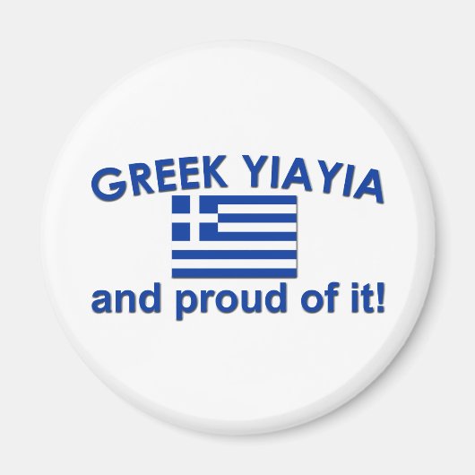 Proud Greek Yia Yia Magneet (Voorkant)
