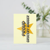 Proud Grocery Bagger Briefkaart (Staand voorkant)