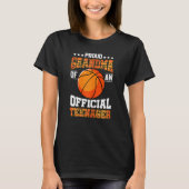 Proud grootmoeder van een officiële tiener Basketb T-shirt (Voorkant)