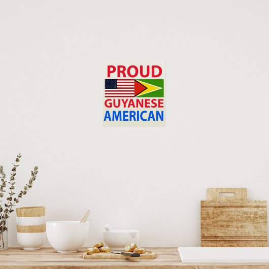 Proud Guyanese American Poster (Keuken)