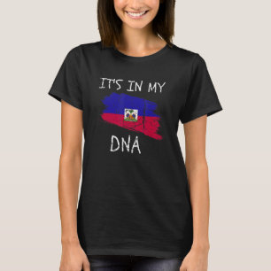 Proud Haitian Pride Country Flag Het zit in mijn D T-shirt