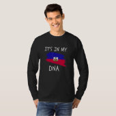 Proud Haitians Pride It's In My DNA Haiti Flag Men T-shirt (Voorkant volledig)