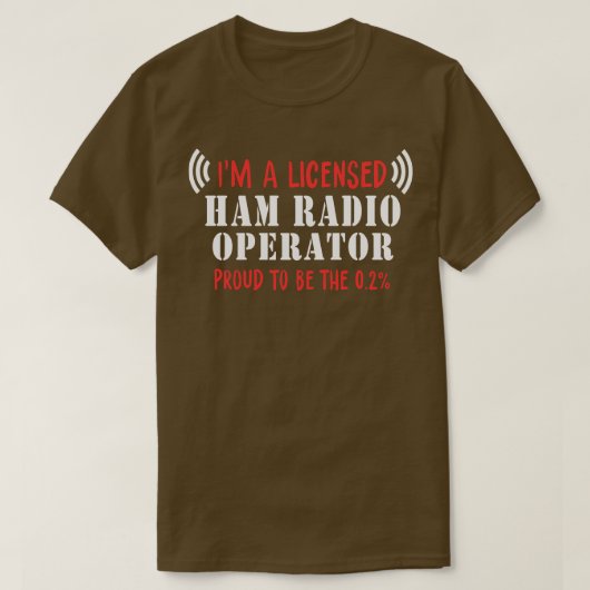 Proud Ham Radio Operator T-shirt (Design voorkant)