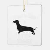 Proud heeft een kleine Wiener Dog Dachshund Funny Keramisch Ornament (Links)