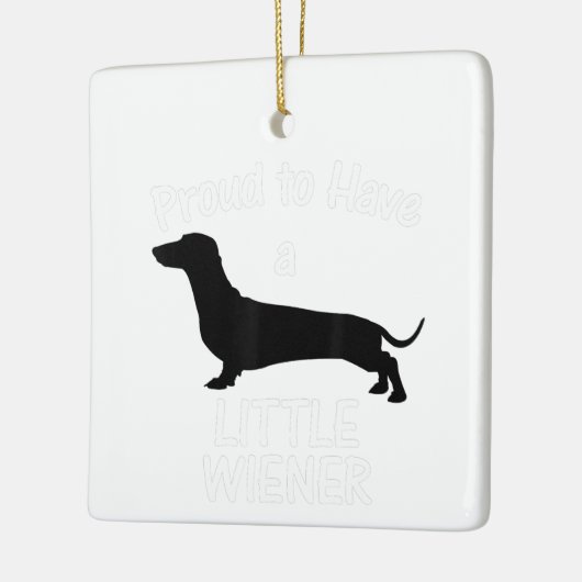 Proud heeft een kleine Wiener Dog Dachshund Funny Keramisch Ornament (Links)