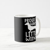 Proud heeft een kleine Wiener Funny Dachshund Dog Koffiemok (Voorkant rechts)