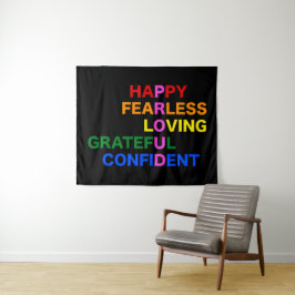 PROUD Helder Zwart Medium Tapestry Wandkleed