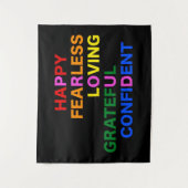 PROUD Helder Zwart Medium Tapestry Wandkleed (Voorkant)
