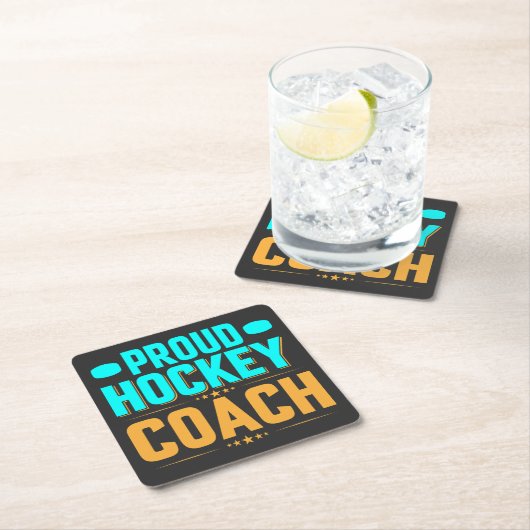 Proud Hockey Coach Kartonnen Onderzetters (Insitu)