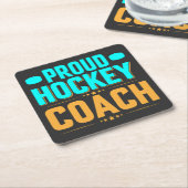 Proud Hockey Coach Kartonnen Onderzetters (Schuin)