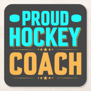 Proud Hockey Coach Kartonnen Onderzetters