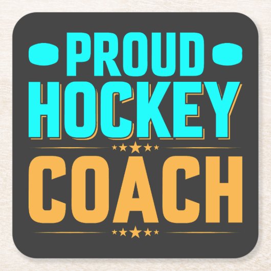 Proud Hockey Coach Kartonnen Onderzetters (Voorkant)