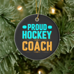 Proud Hockey Coach Keramisch Ornament