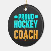 Proud Hockey Coach Keramisch Ornament (Links)