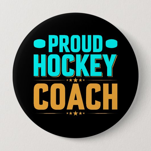 Proud Hockey Coach Ronde Button 4,0 Cm (Voorkant)