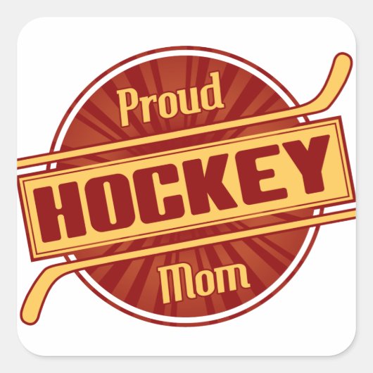 Proud Hockey mama Vierkante Sticker (Voorkant)