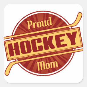Proud Hockey mama Vierkante Sticker