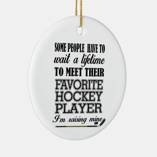 Proud Hockey Mapfoto Keramisch Ornament (Rechts)