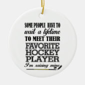 Proud Hockey Mapfoto Keramisch Ornament (Voorkant)
