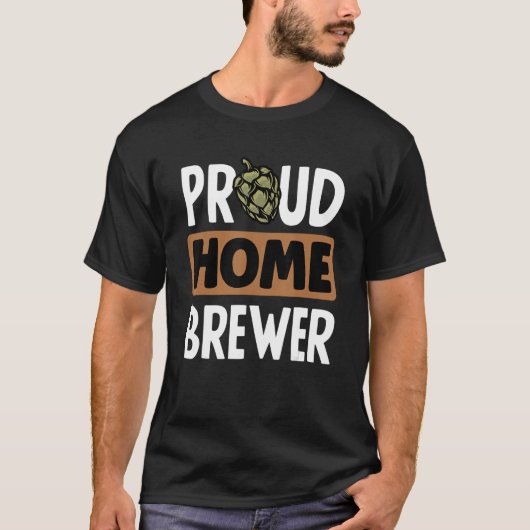 Proud Home Brewer Homebrouwerij Malt Hop Craftbeer T-shirt (Voorkant)