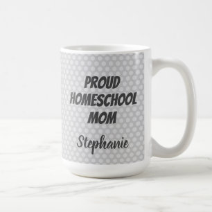 Proud Homeschool Mam Gray Polka-punten Koffiemok