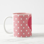 Proud Homeschool mama Roze Polka Dot Heart Tweekleurige Koffiemok (Links)