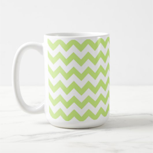Proud Homeschool Pap Green en White Chevron Koffiemok (Links)