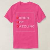 Proud Hot Dazzling Minimal BlackRed T-shirt (Design voorkant)