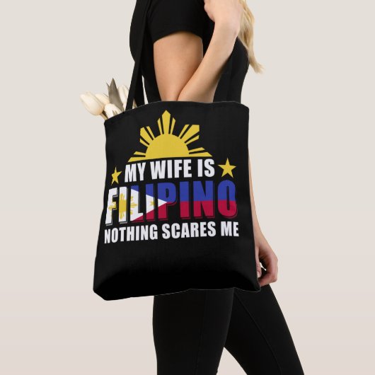 Proud Husband Boyvriend Filipino Wife Filippijnen Tote Bag (Dichtbij)