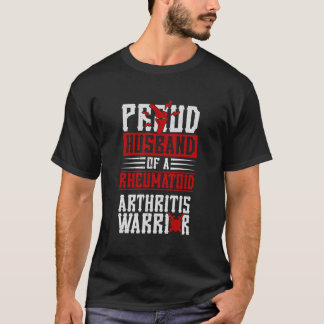 Proud Husband Of A Rheumatoid Arthritis Warrior Ar T-shirt