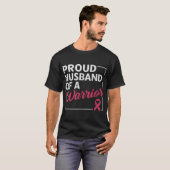 Proud Husband Of Warrior Breast Cancer Awareness  T-shirt (Voorkant volledig)