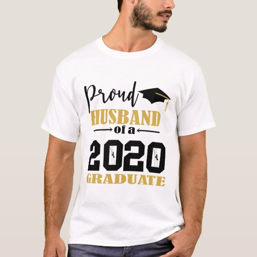Proud Husband van een Afstuderen jaar 2020 T-shirt (Voorkant)