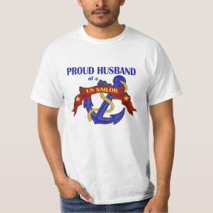 Proud Husband van een Amerikaanse zeeman T-shirt